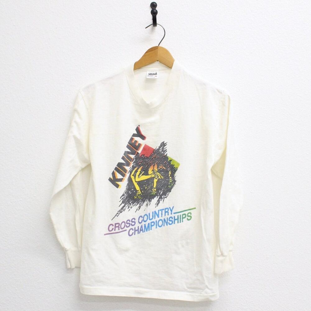 Vintage Kinney Cross Country Championships Long Sleeve T Shirt Medium